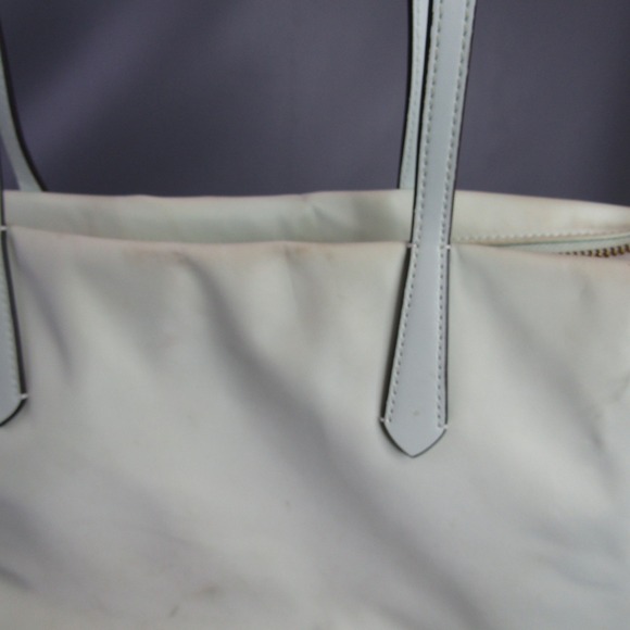 Kate Spade Tote Bag Purse Handbag Zip Top Light Blue Designer 10" x 16" - Picture 8 of 10